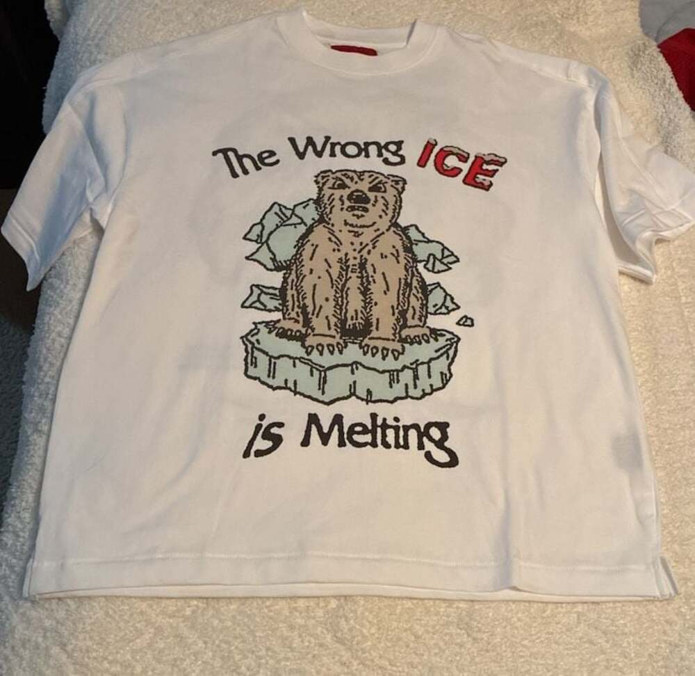 CHNGE The Wrong ICE Is Melting Organic Cotton T-Shirt Sz M A639